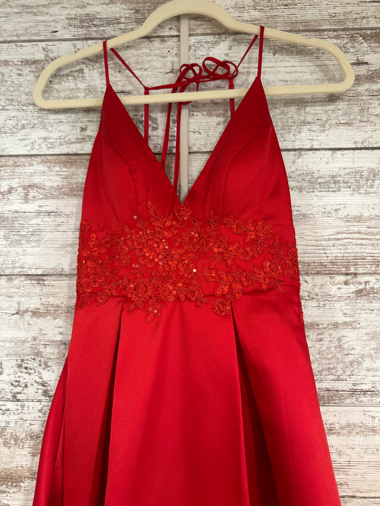 RED A LINE GOWN