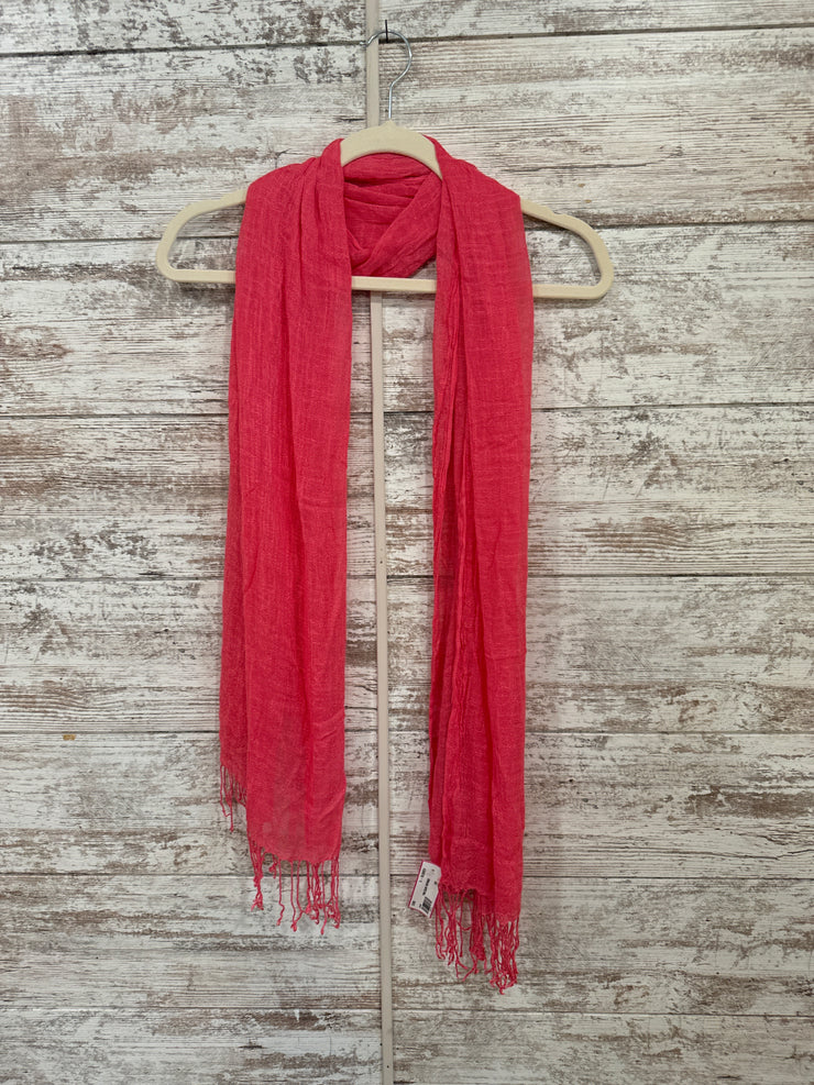 PINK SCARF W/FRINGE