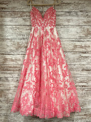 PINK/WHITE A LINE GOWN