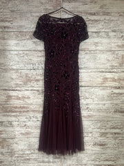 PURPLE SEQUIN LONG EVENING GOW