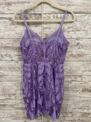 LAVENDER SPARKLY SHORT DRESS
