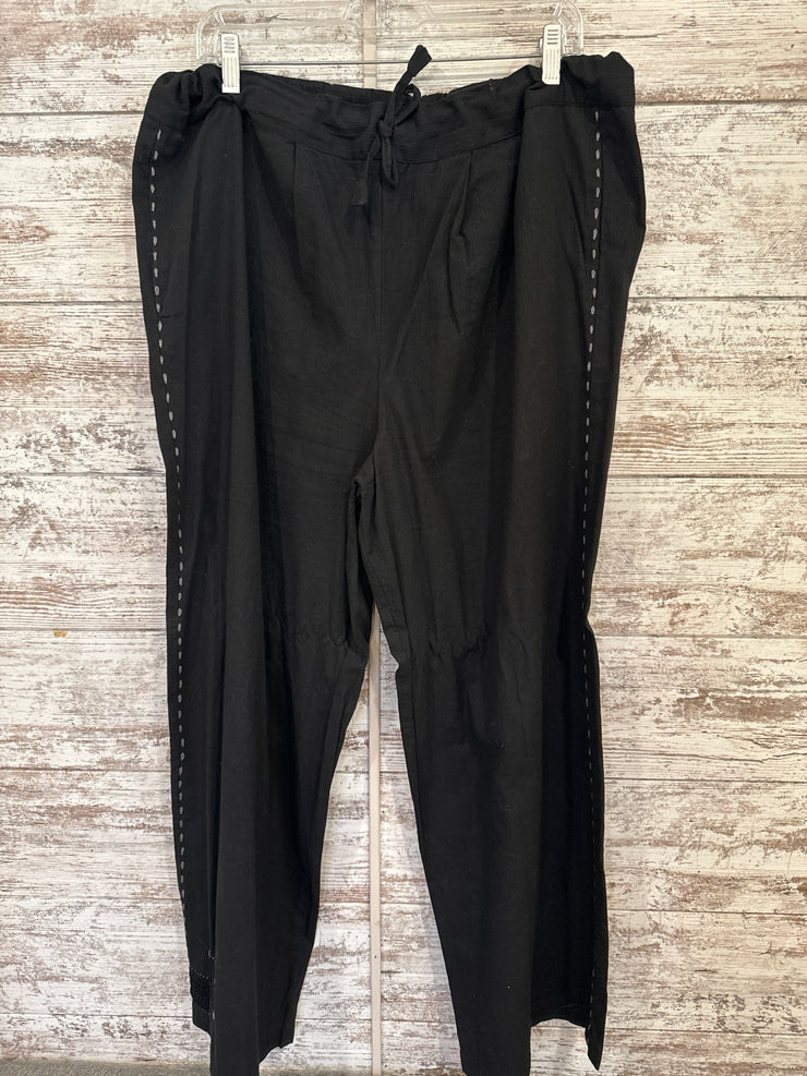 BLACK GAUZE PANTS $98