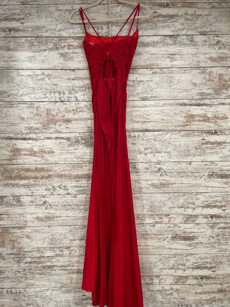RED SPARKLY LONG DRESS
