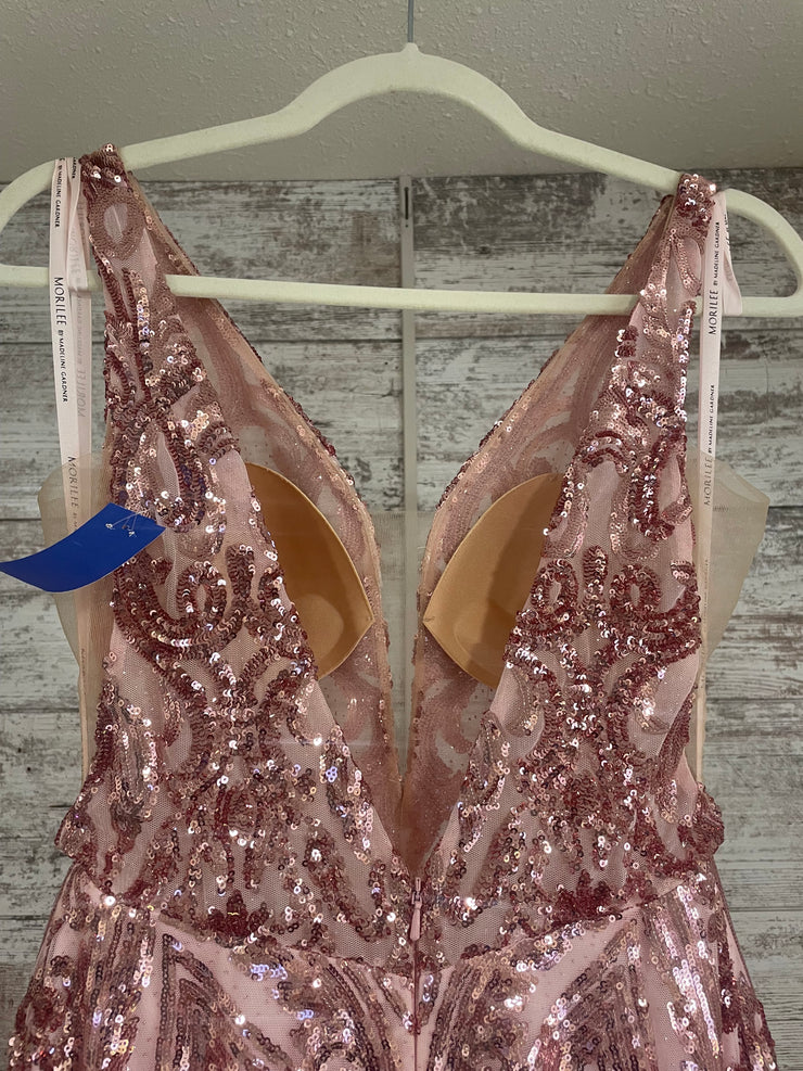 PINK SPARKLY A LINE GOWN (NEW)