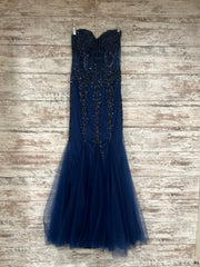 NAVY MERMAID GOWN