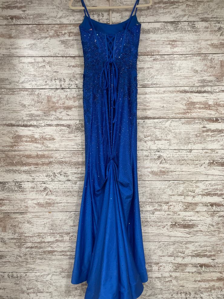 ROYAL BLUE SPARKLY LONG DRESS