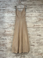 GOLD SPARKLY A LINE GOWN