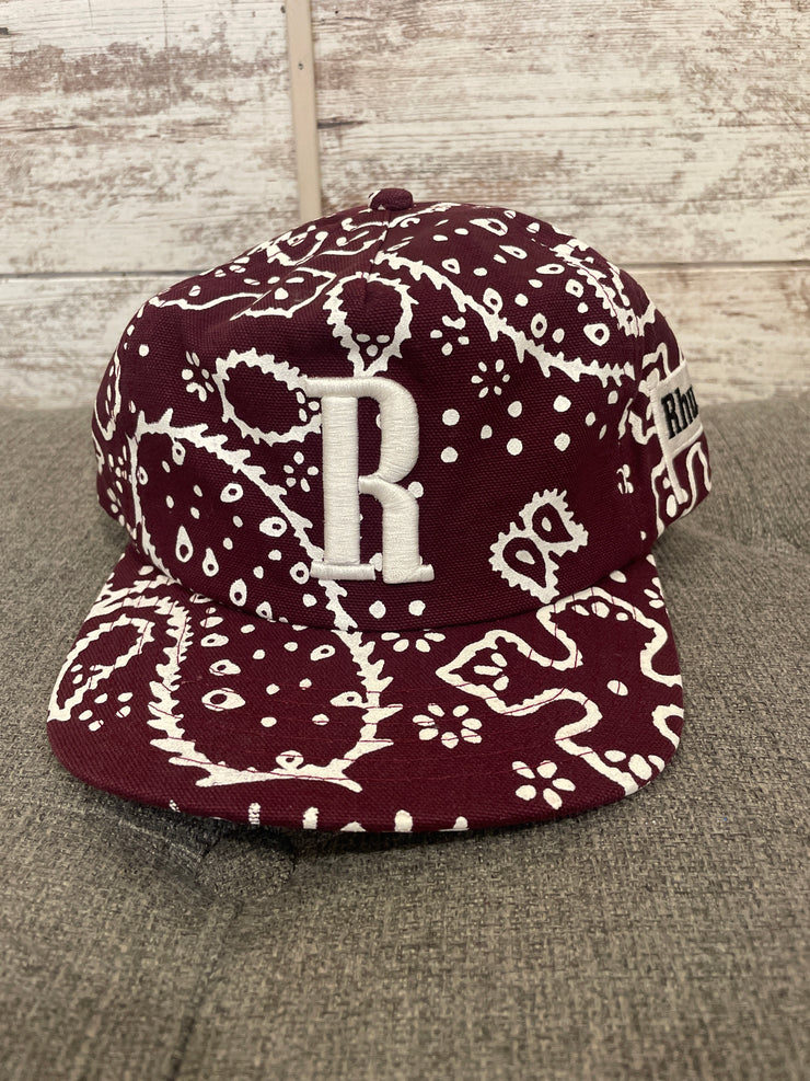 BURGUNDY/WHITE HAT $198