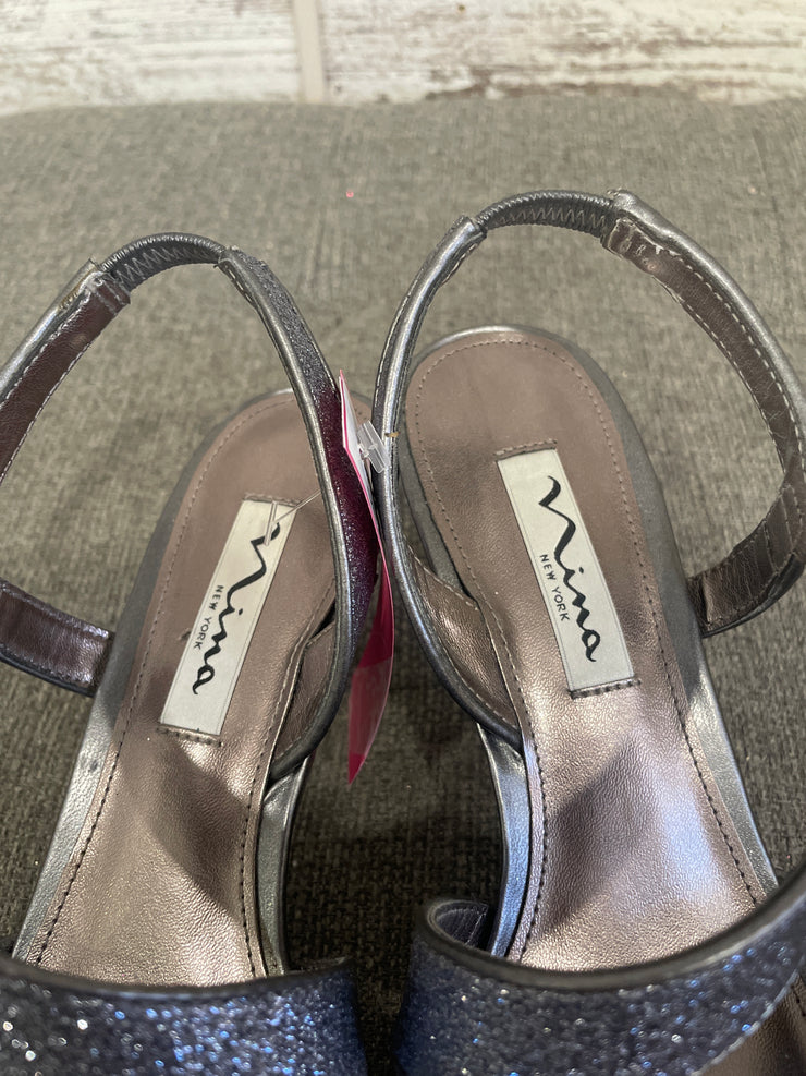 SILVER SPARKLY HEELS (NEW) $98