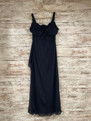 NAVY SPARKLY LONG EVENING GOWN