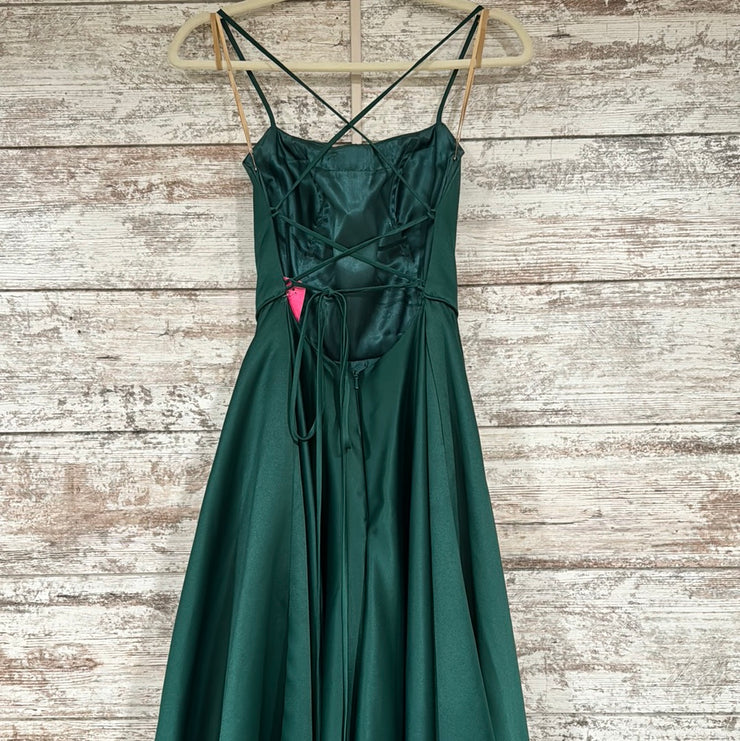 GREEN A LINE GOWN