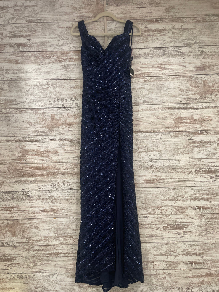 NAVY SPARKY LONG DRESS (NEW)