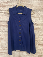 NAVY SLEEVELESS TUNIC $69