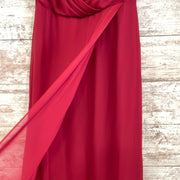 BURGUNDY LONG EVENING GOWN