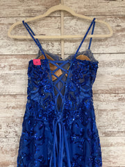 ROYAL BLUE SPARKLY LONG DRESS