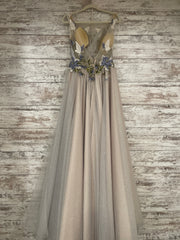 GRAY/BLUE SPARKLY A LINE (NEW)