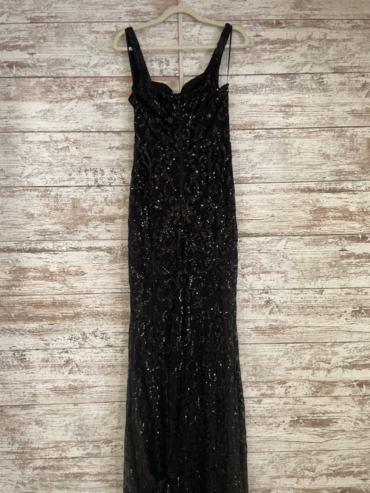 BLACK SPARKLY LONG DRESS
