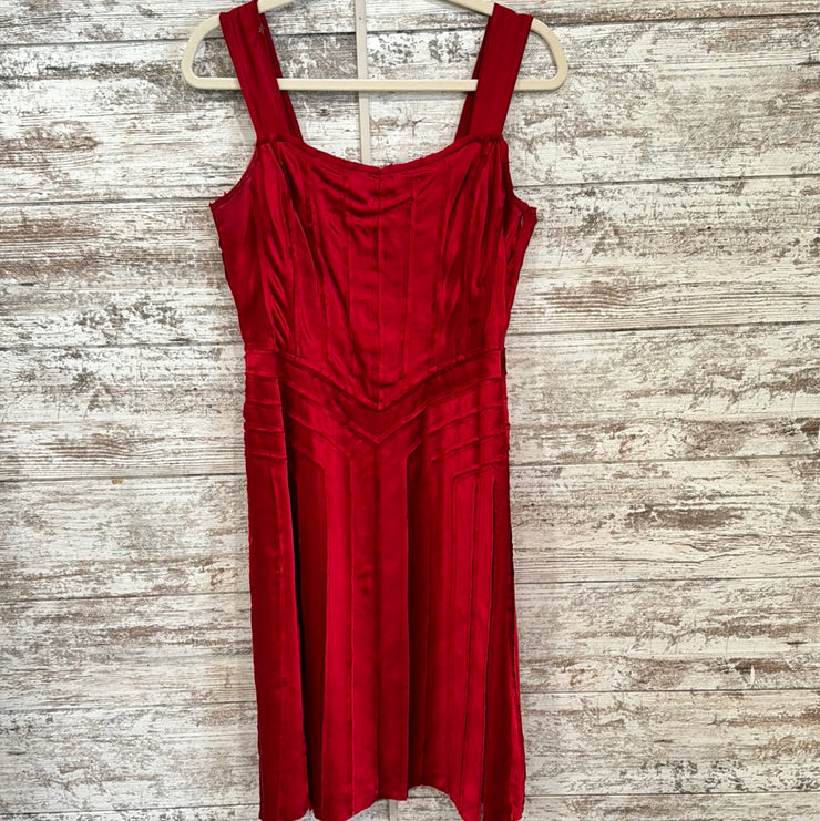 RED 100% SILK SHORT DRESS $250