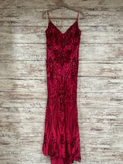 PINK SPARKLY LONG EVENING GOWN