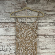 IVORY/NUDE BEADED LONG DRESS