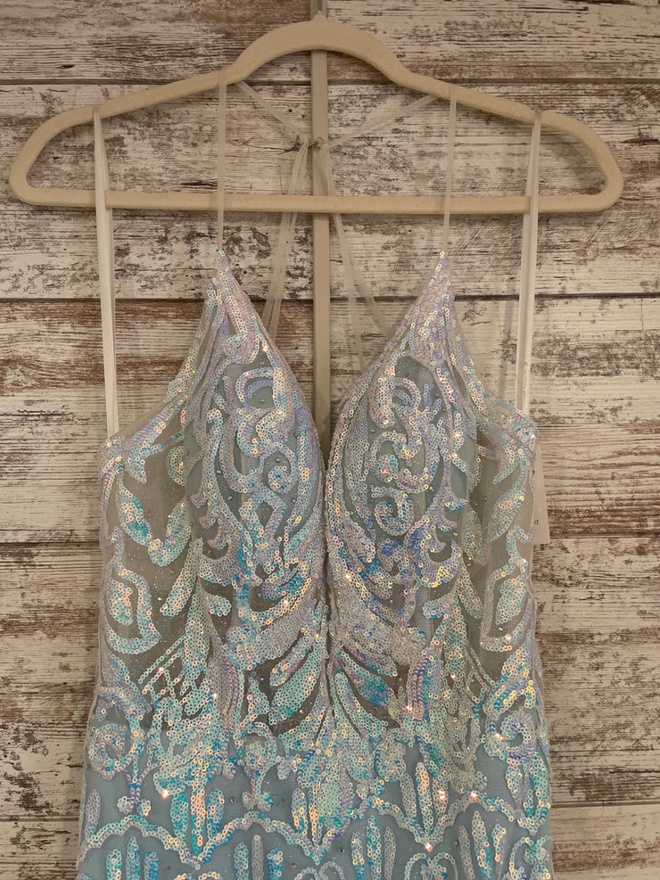 BLUE SPARKLY LONG DRESS (NEW)