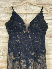 NAVY/NUDE LACE MERMAID GOWN