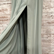 GREEN LONG EVENING GOWN