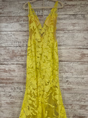 YELLOW FLORAL LONG DRESS (NEW)