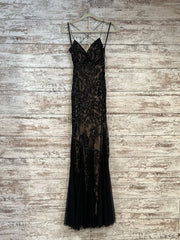 BLACK/NUDE SPARKLY LONG GOWN