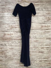 NAVY LONG EVENING GOWN