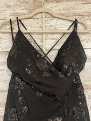 BLACK SPARKLY LONG DRESS (NEW)