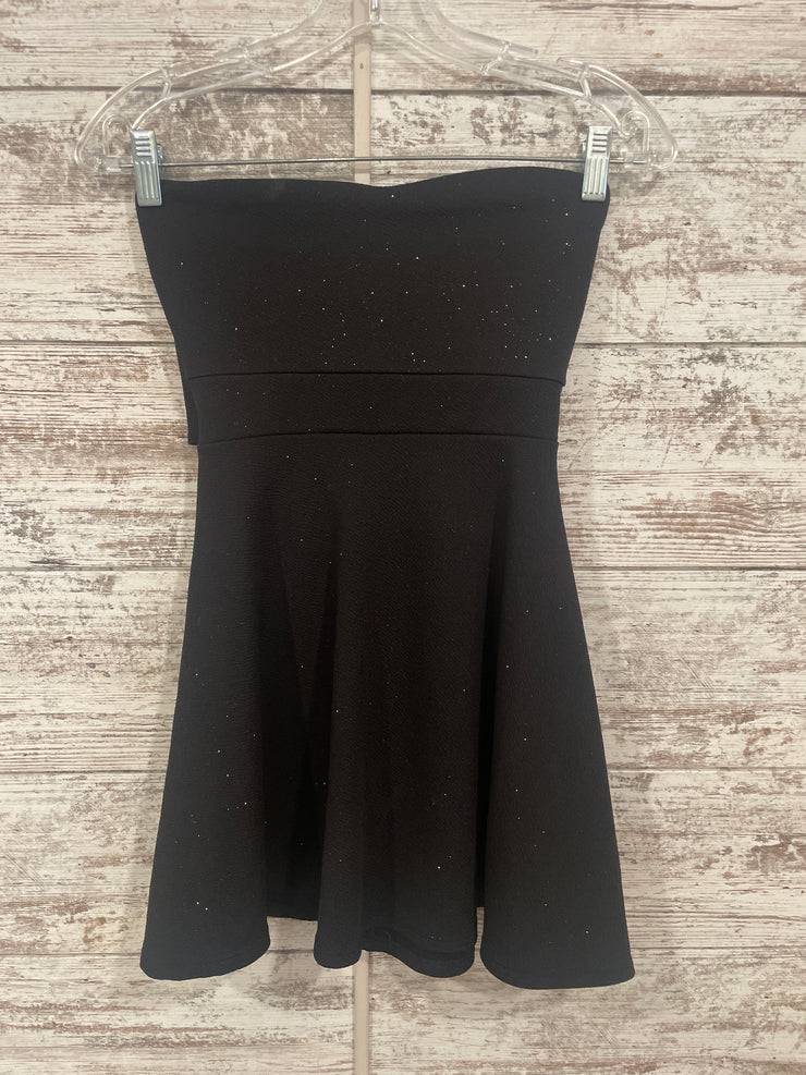 BLACK SPARKLY SHORT DRESS