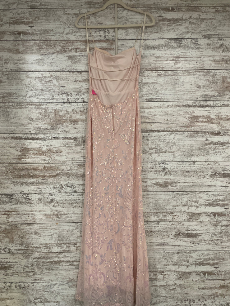 PINK SPARKLY LONG DRESS
