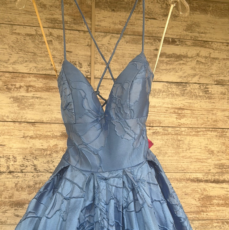 BLUE A LINE GOWN