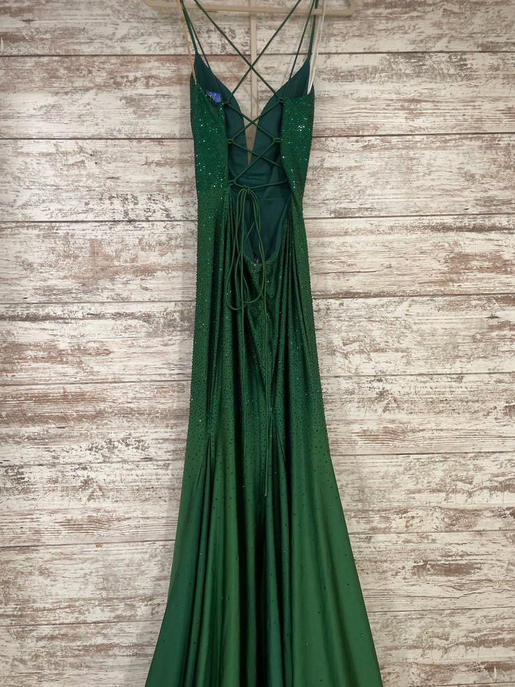 GREEN HOT STONE LONG DRES-NEW