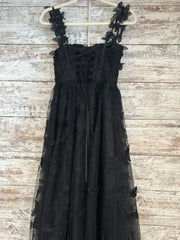 BLACK/FLORAL A LINE GOWN (NEW)