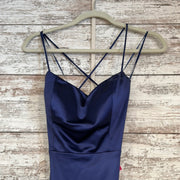 NAVY LONG EVENING GOWN