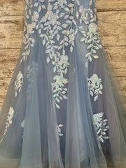 BLUE/FLORAL MERMAID GOWN