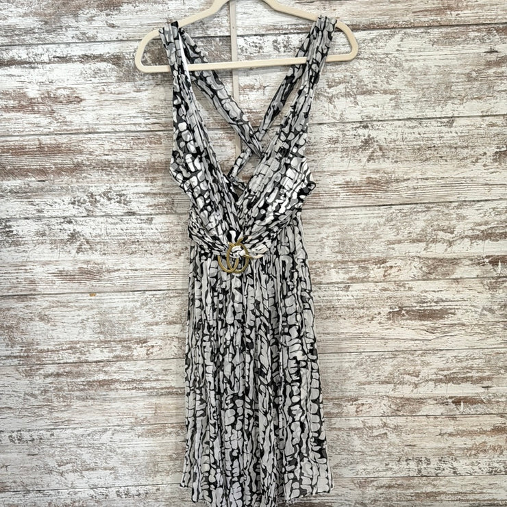 BLACK/WHITE 100% SILK DRES$159