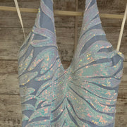 BLUE/PINK SEQUIN LONG DRESS