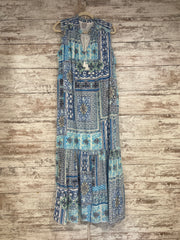 BLUE/FLORAL MAXI DRESS $129