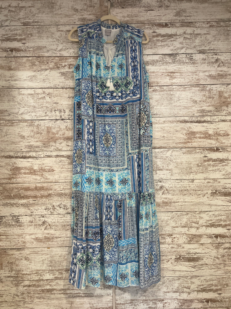 BLUE/FLORAL MAXI DRESS $129