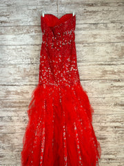 RED/SILVER RUFFLED MERMAID