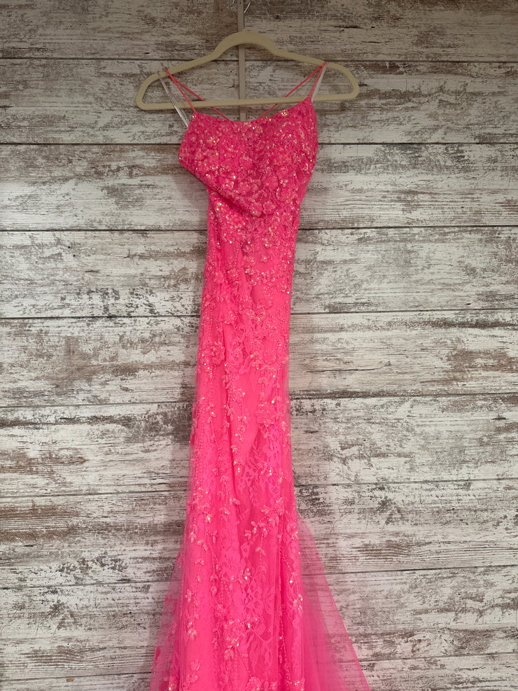 PINK SPARKLY LONG DRESS (NEW)