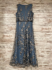 BLUE/FLORAL 2 PC. LONG DRESS