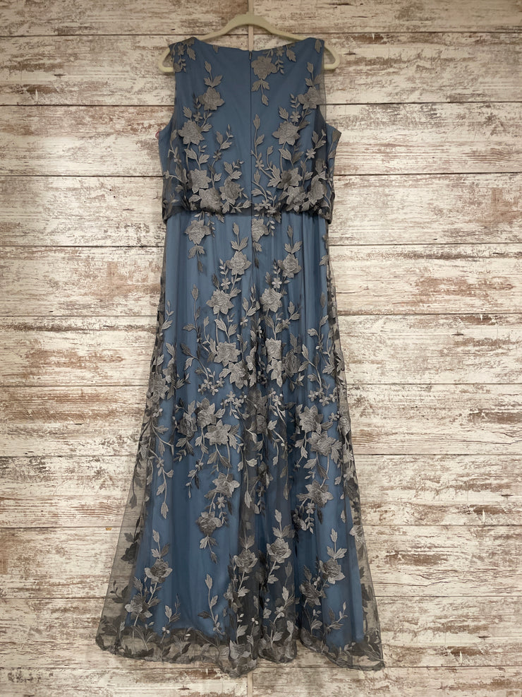 BLUE/FLORAL 2 PC. LONG DRESS