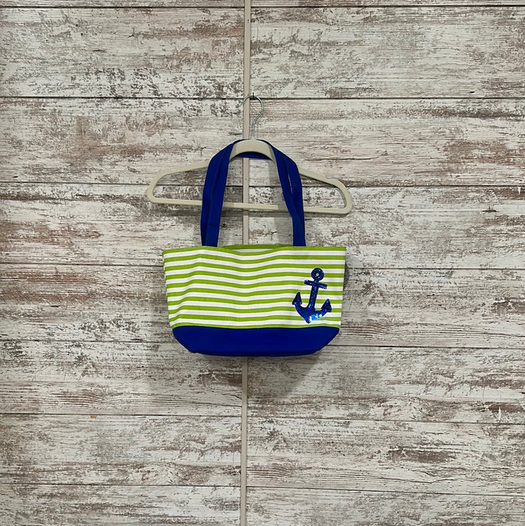 BLUE/GREEN ANCHOR TOTE-NEW $45