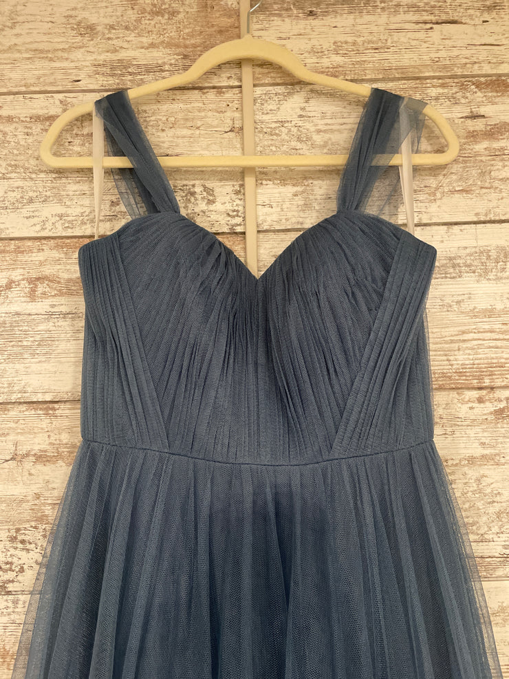 BLUE A LINE GOWN