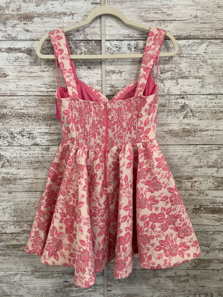 PINK FLORAL SHORT DRESS