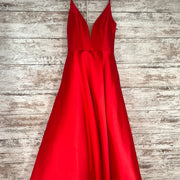 RED A LINE GOWN